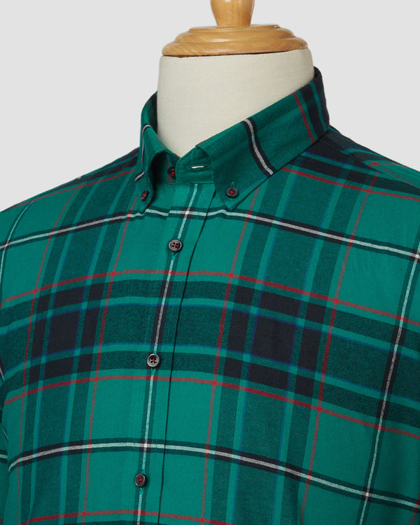 Fresh Fir Brushed Checked Shirt