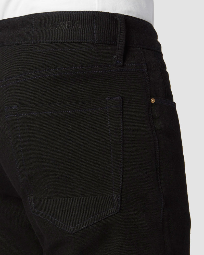 Korra - Steely Black || Corded Stretch Jeans