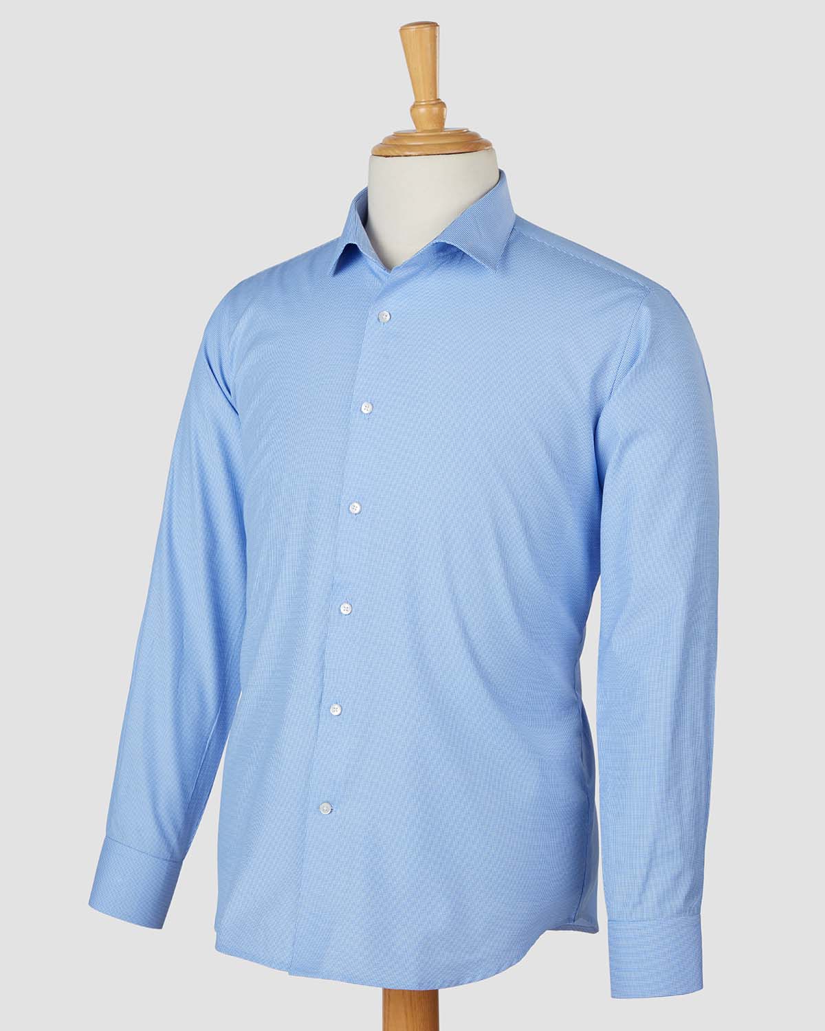 Bombay Shirt Company - Blue Lupine Houndstooth Shirt
