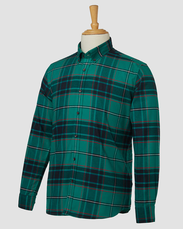 Fresh Fir Brushed Checked Shirt