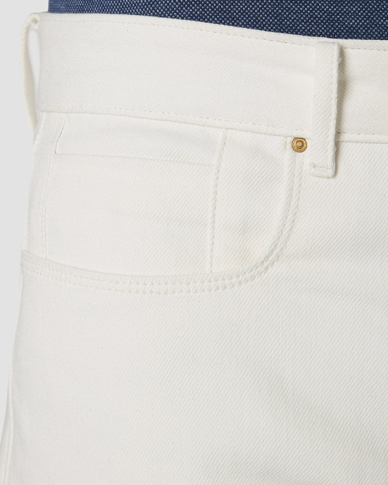 Chalk White || Soft  Cotton Jeans