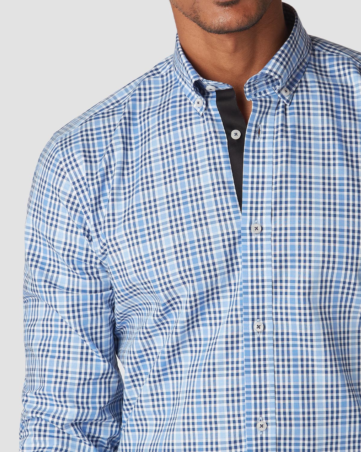 Bombay Shirt Company - Somelos Blue Bane Checked Shirt