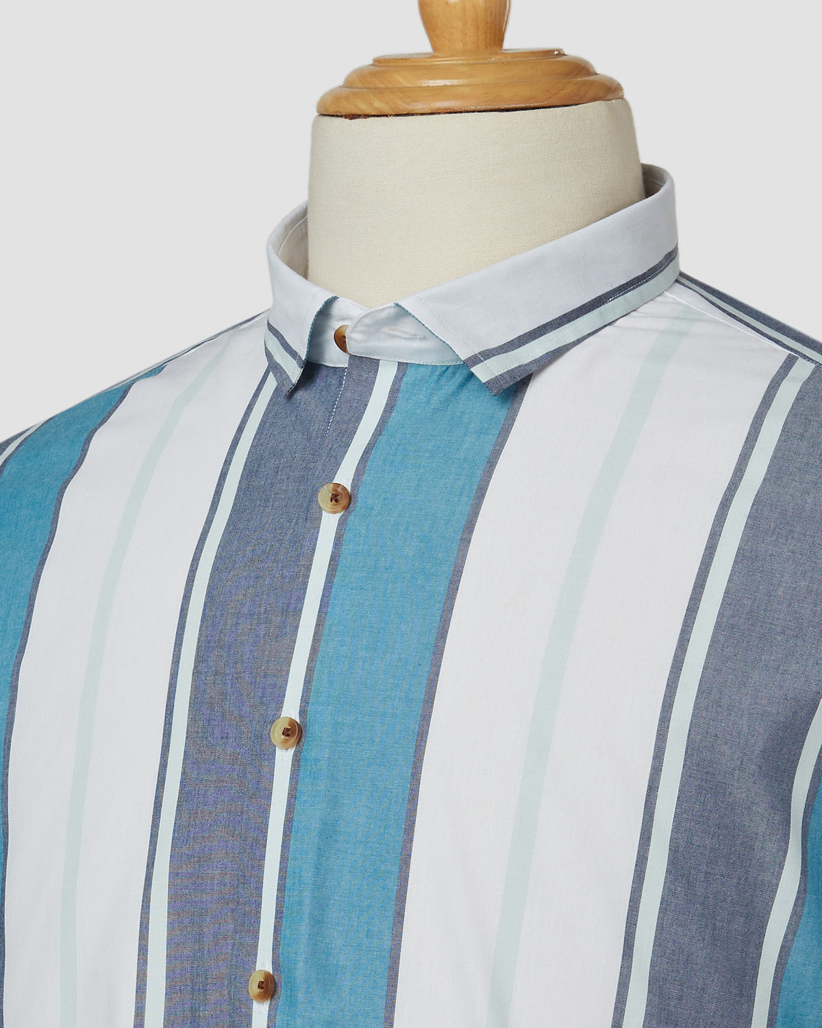 Bombay Shirt Company - Blue Channel Striped Shirt