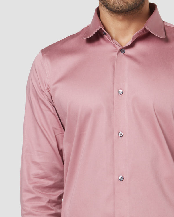 Salmon Flake Stretch Satin Shirt