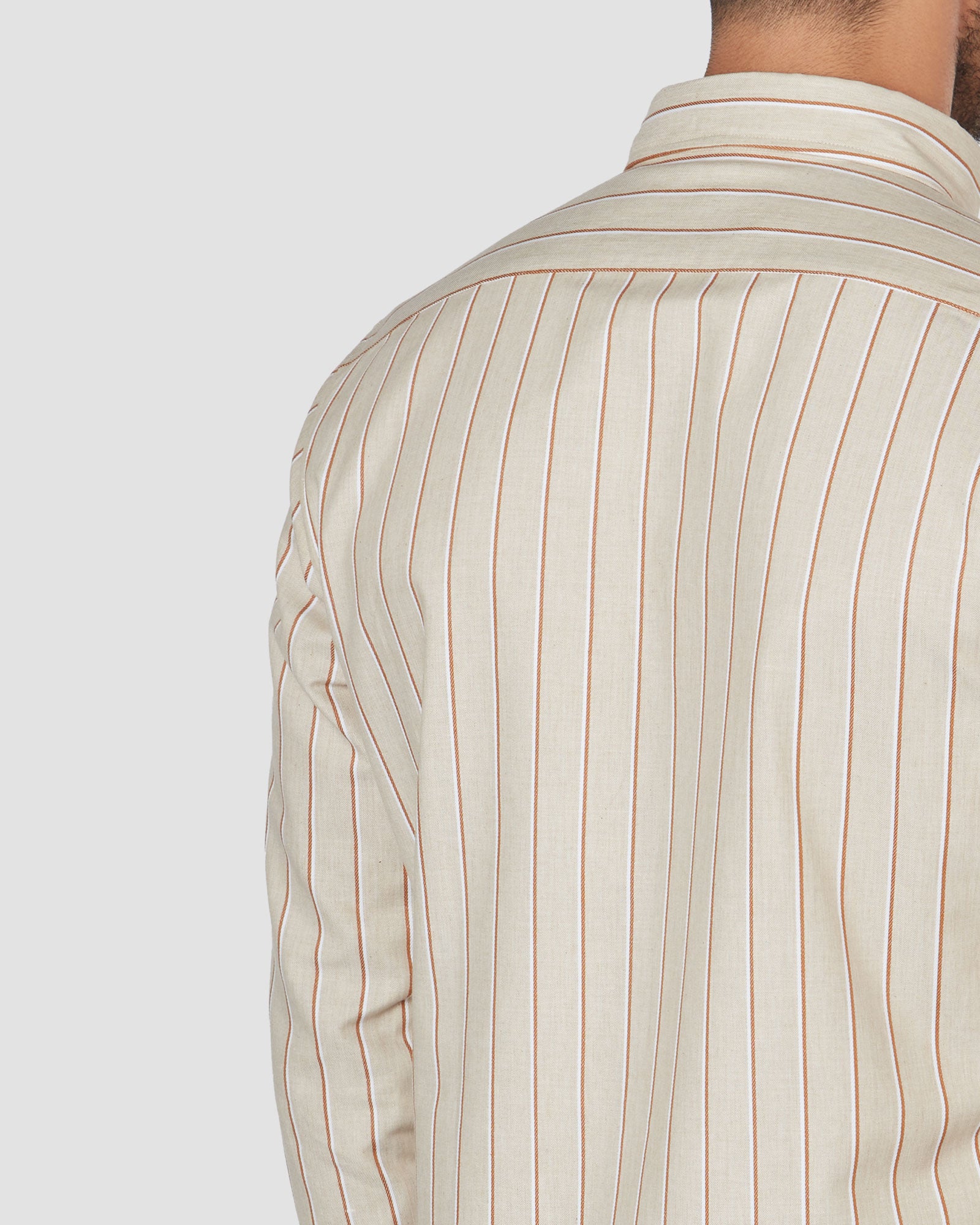 Bombay Shirt Company - Latte Time Stripes