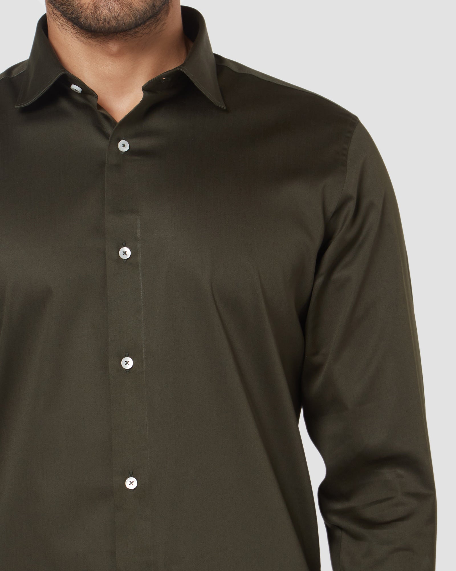 Cryptic Hue Stretch Satin Shirt