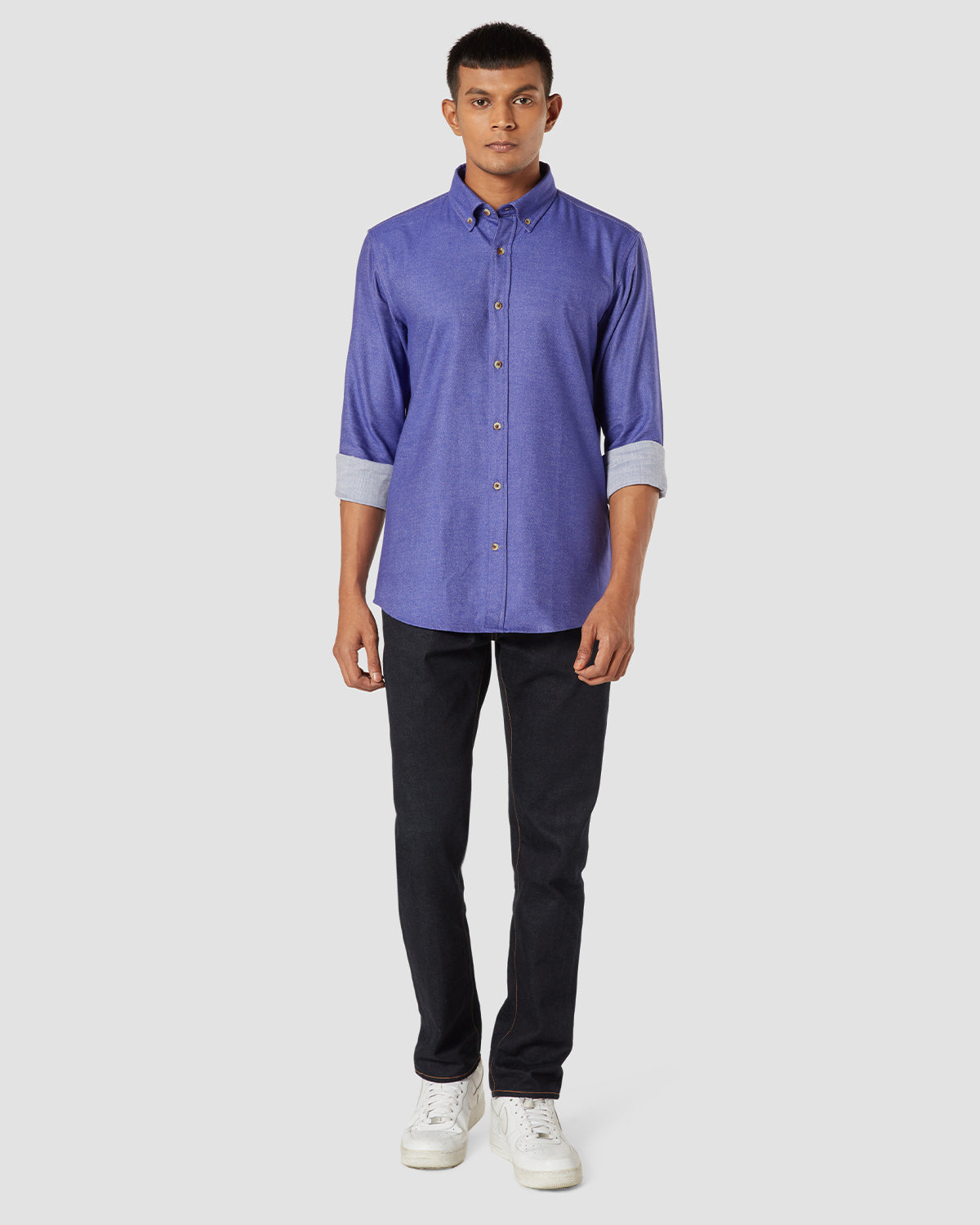 Bombay Shirt Company - Japanese Smoky Grape Flannel Shirt