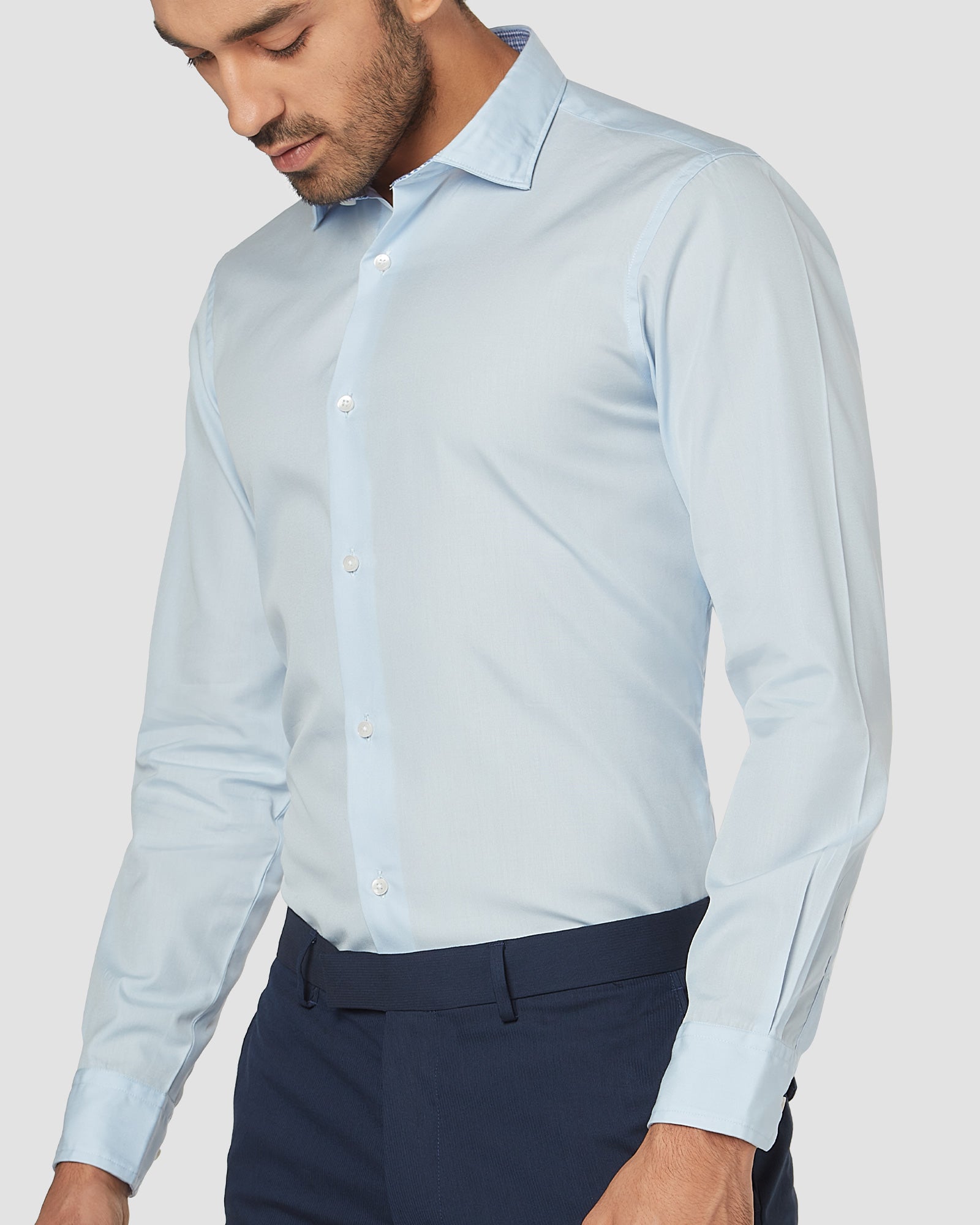 Bombay Shirt Company - Moonstone Blue Poplin Shirt