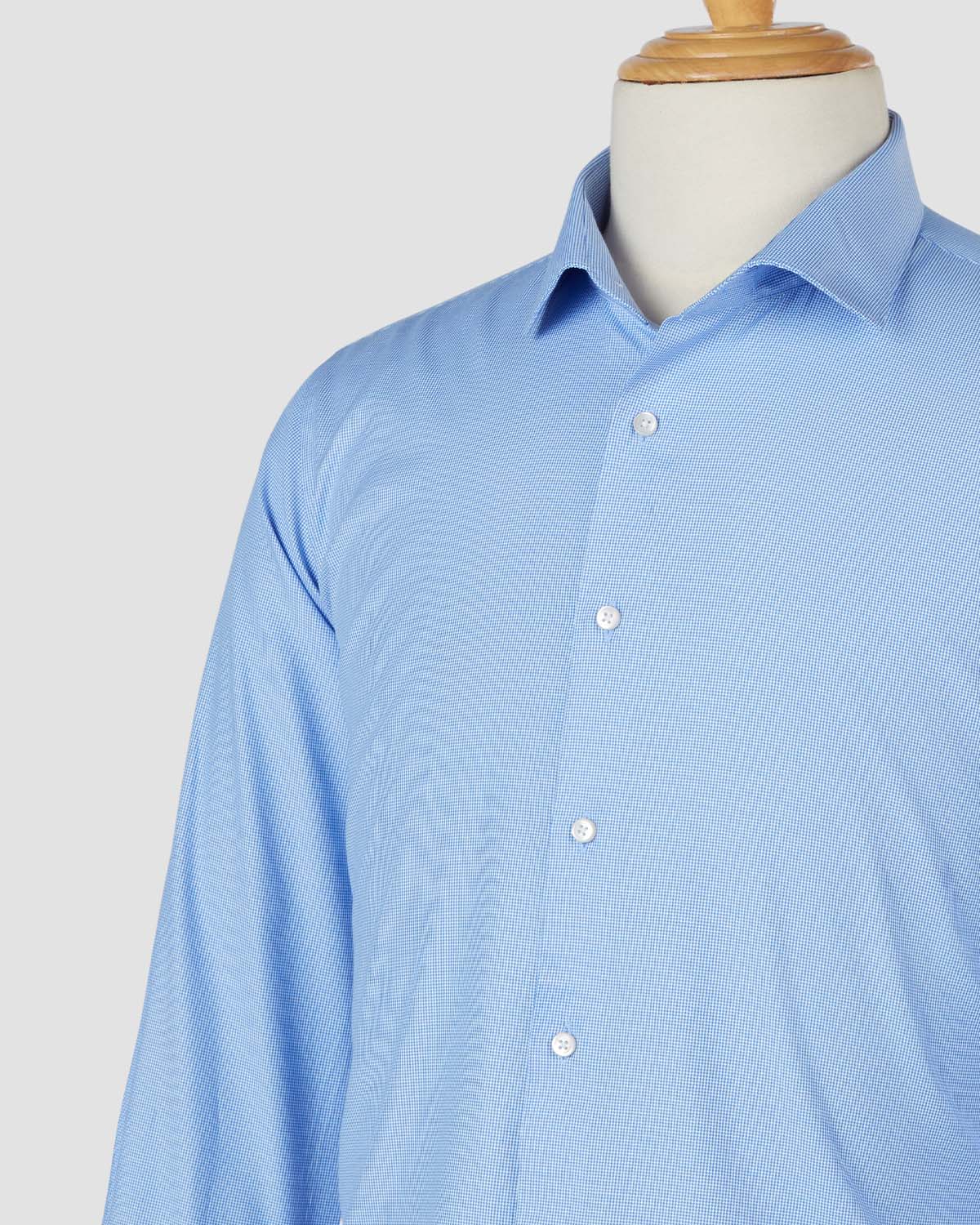 Bombay Shirt Company - Blue Lupine Houndstooth Shirt
