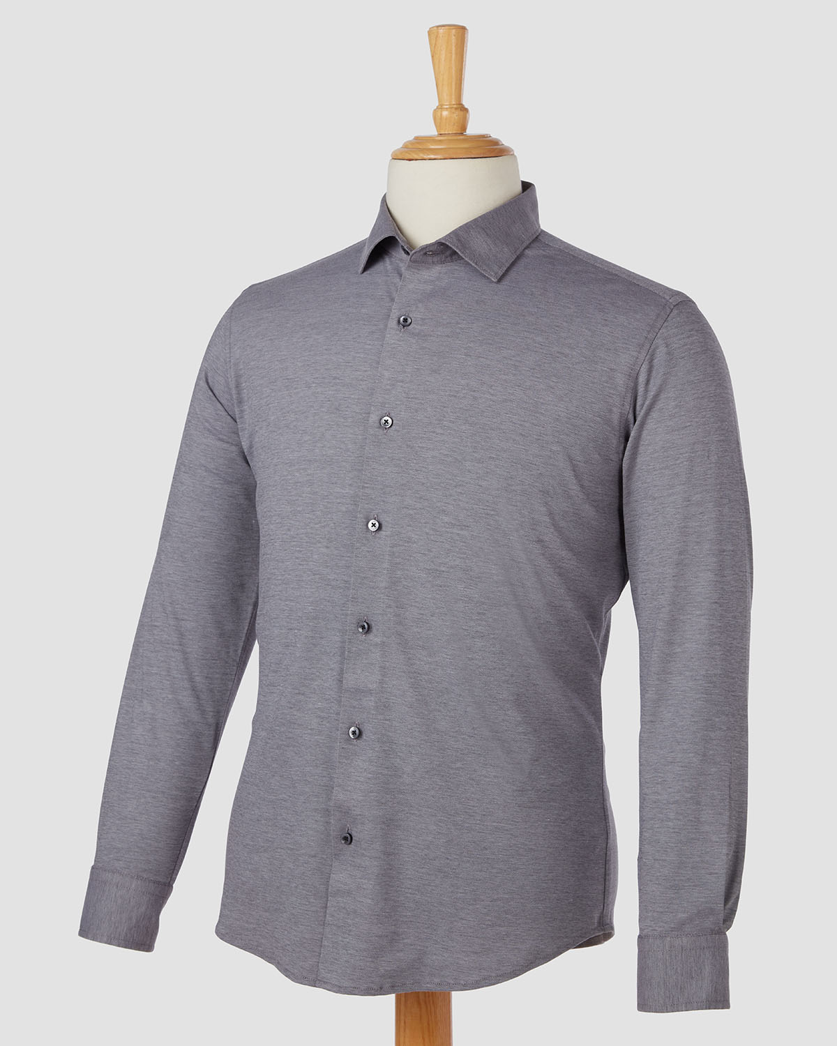 Bombay Shirt Company - Thomas Mason Grey Moonstone Knit Shirt