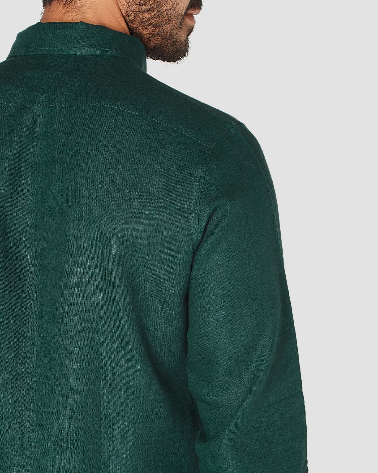 Bombay Shirt Company - Emerald Night Linen Shirt