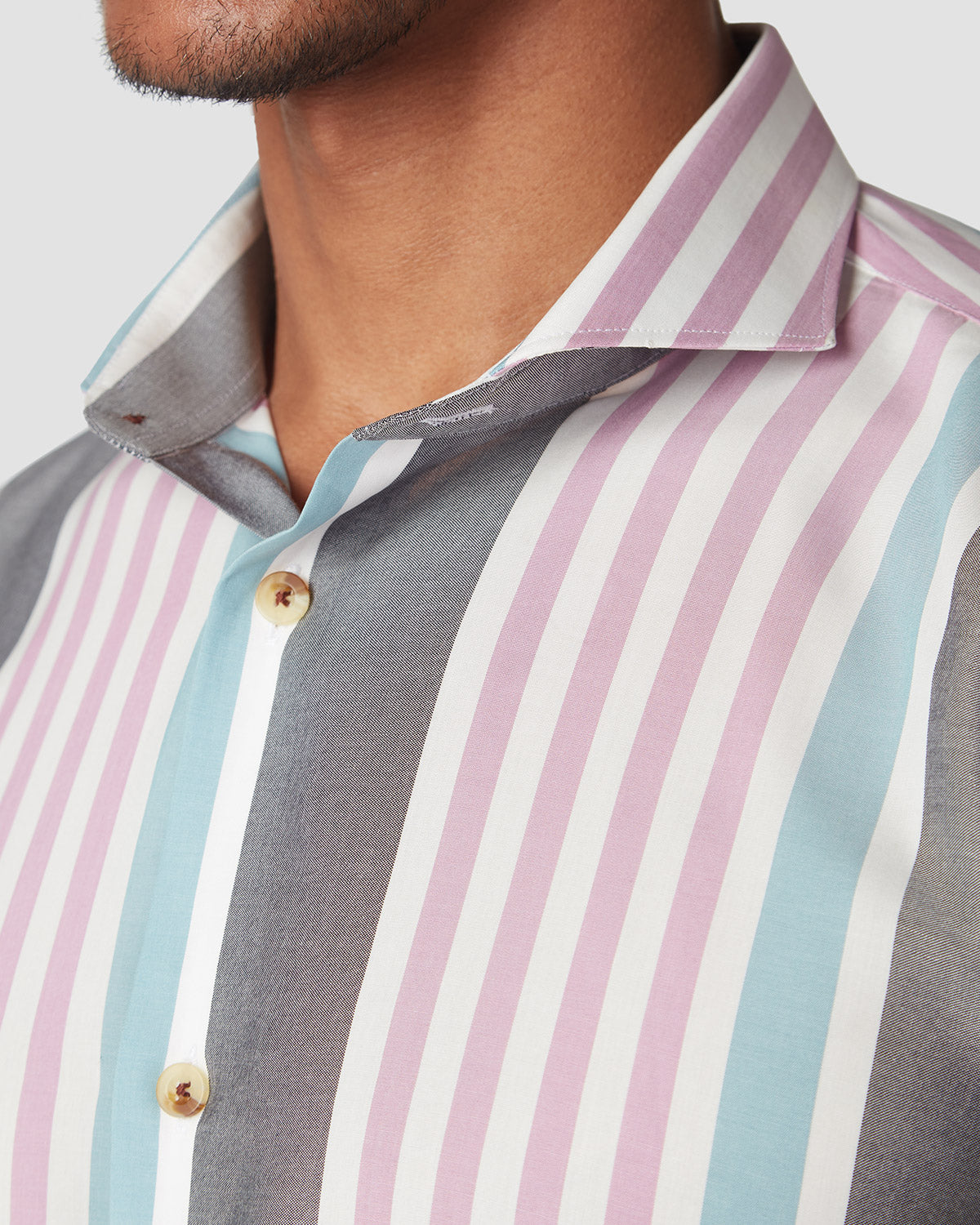 Somelos Soft-Hue Striped Shirt