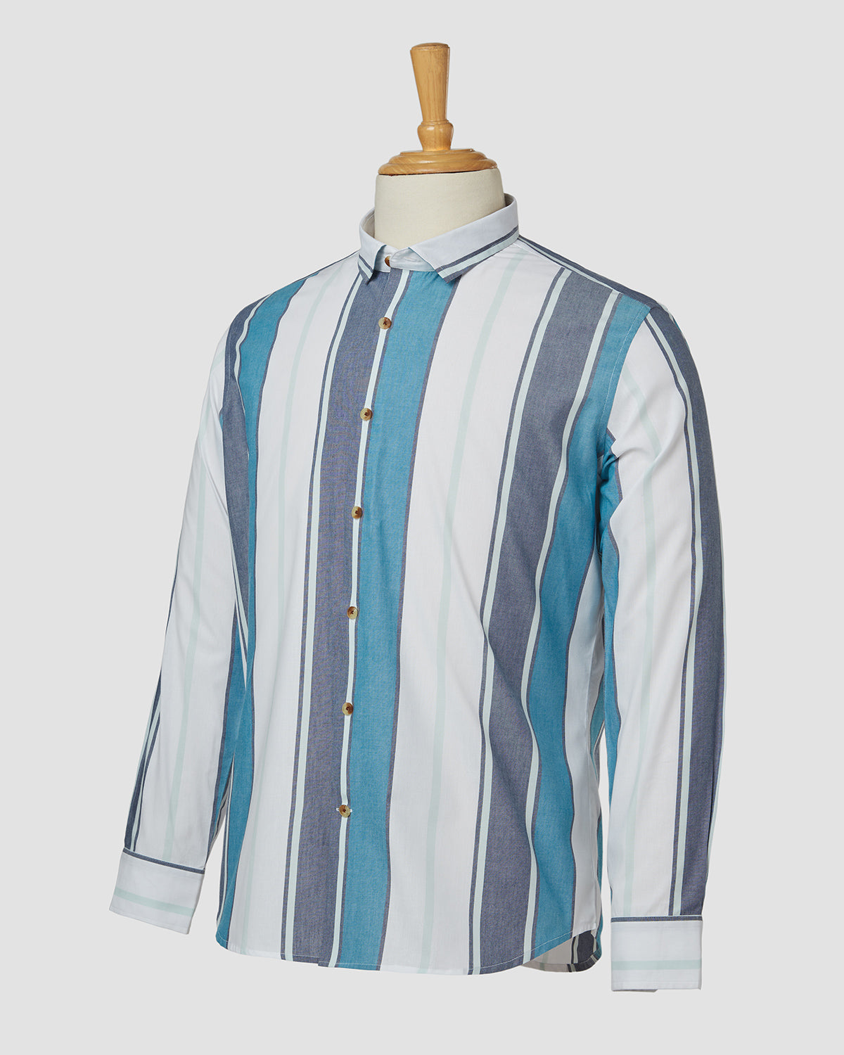 Bombay Shirt Company - Blue Channel Striped Shirt