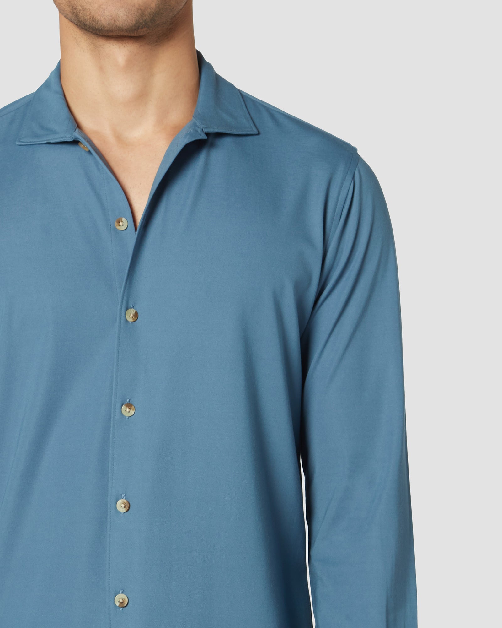 Bombay Shirt Company - Lapis Lazuli Knit Shirt