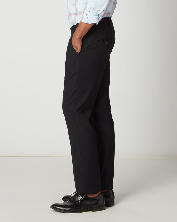 cityof_ - Chequered Dress Pants - Black