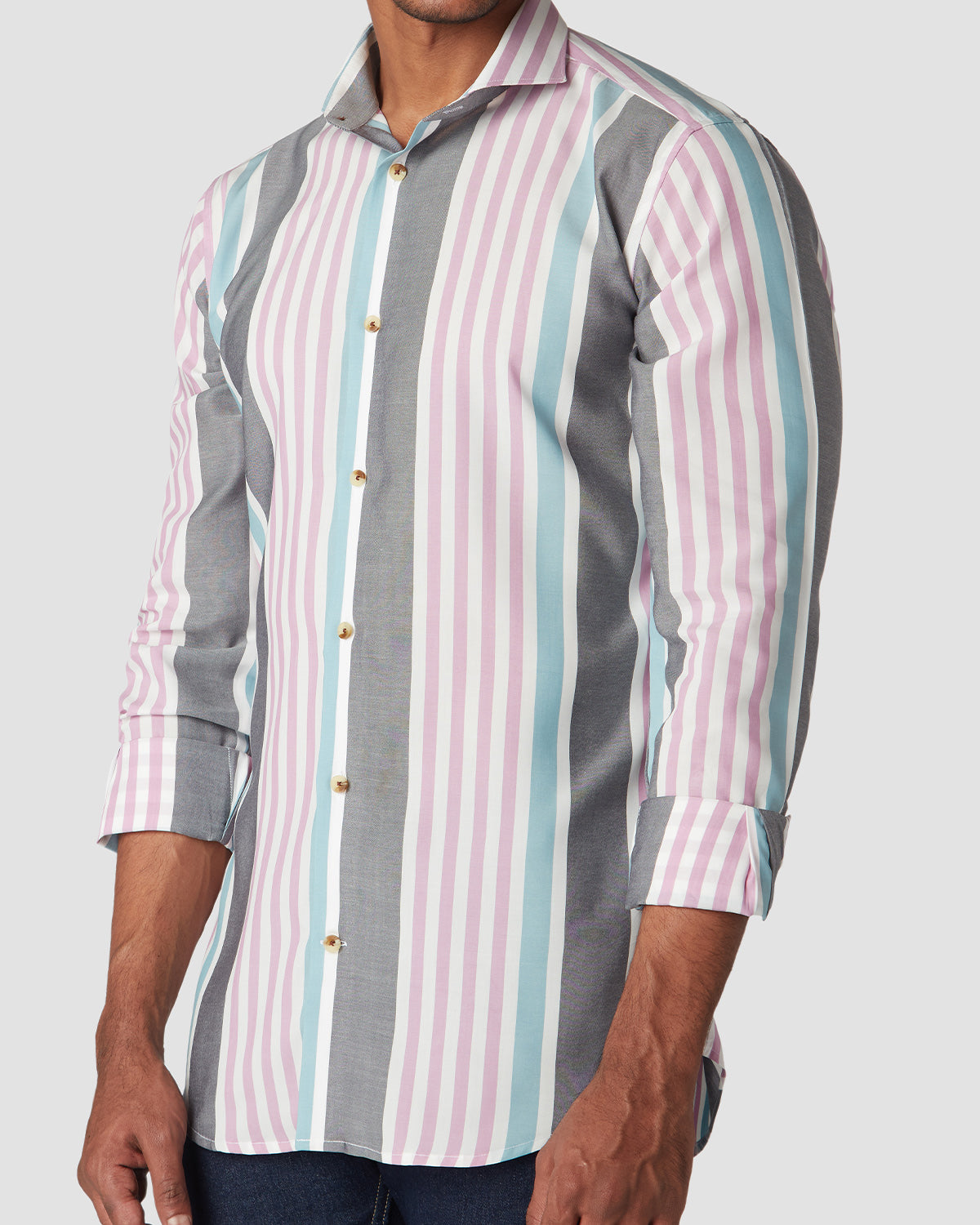 Somelos Soft-Hue Striped Shirt