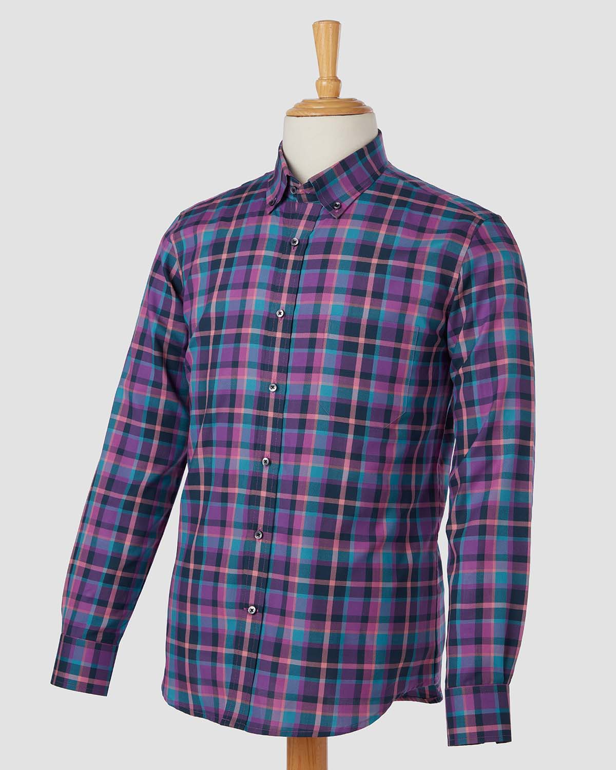 Somelos Pink Plum Checked Shirt