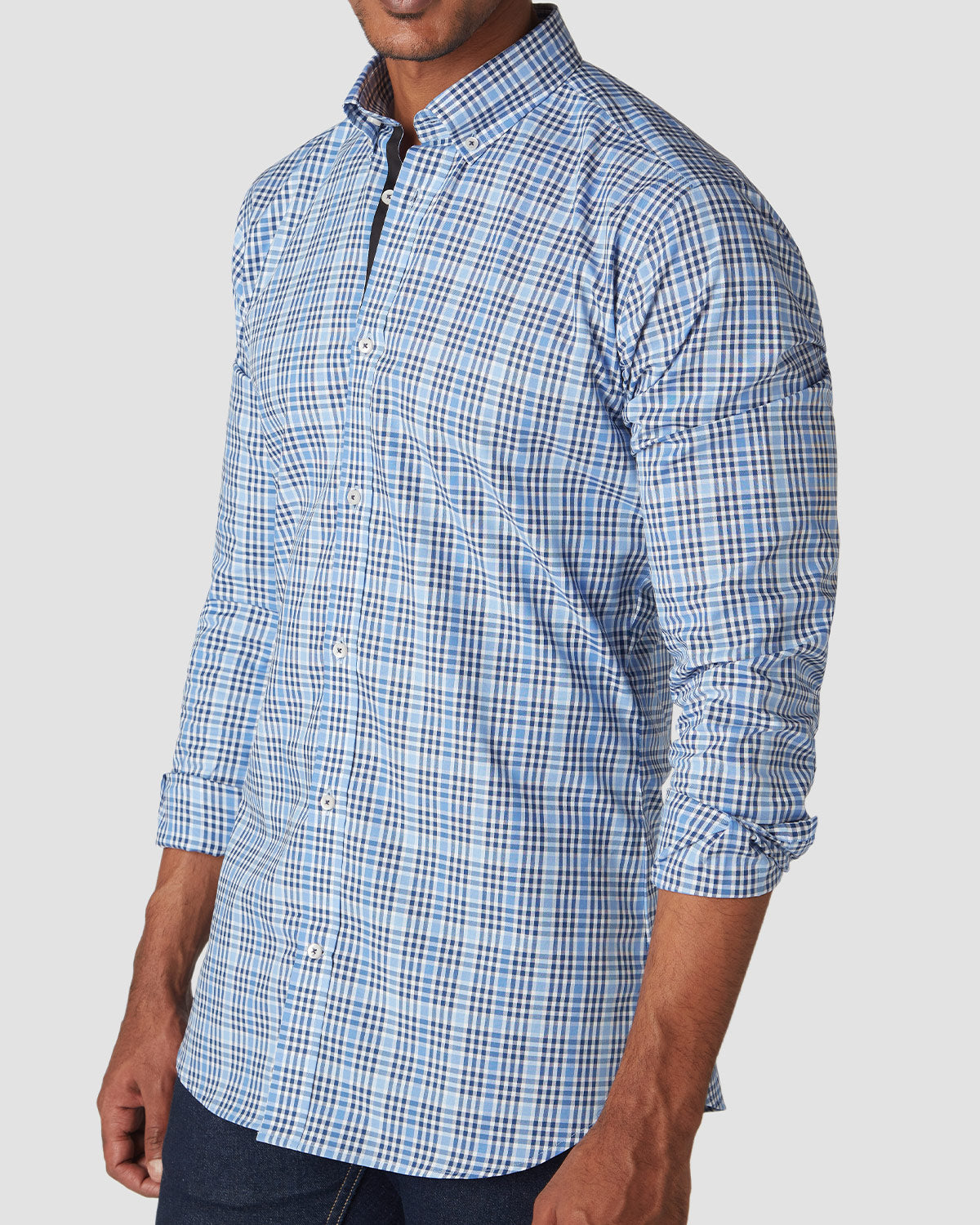 Bombay Shirt Company - Somelos Blue Bane Checked Shirt