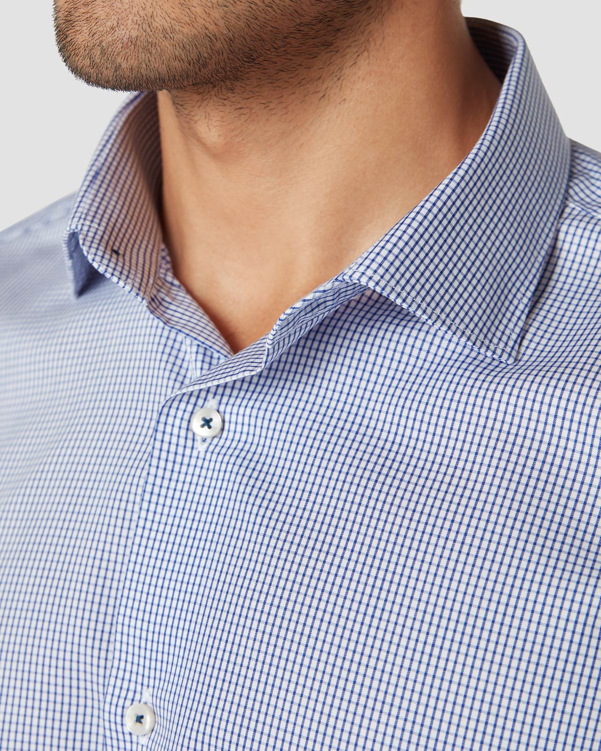 Bombay Shirt Company - Thomas Mason Blue Brook Wrinkle Resistant Shirt