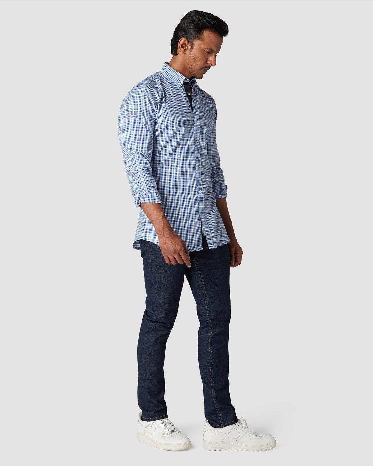 Bombay Shirt Company - Somelos Blue Bane Checked Shirt