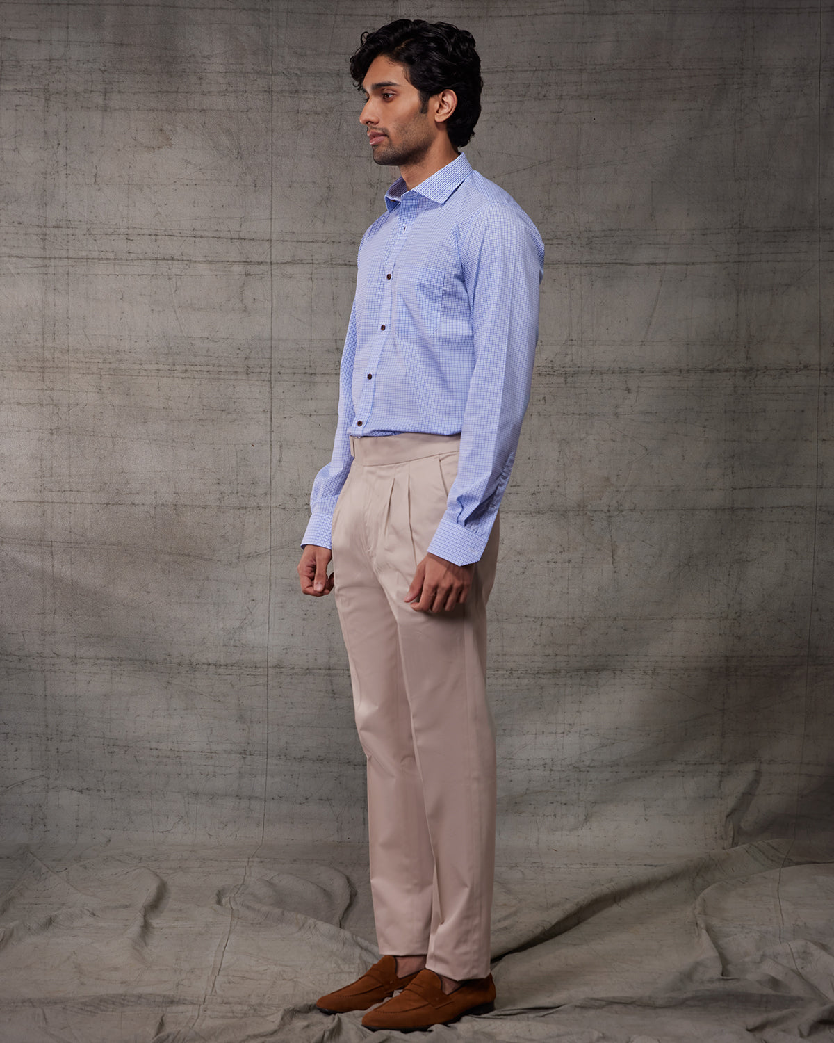 Noble Blue Checked Shirt