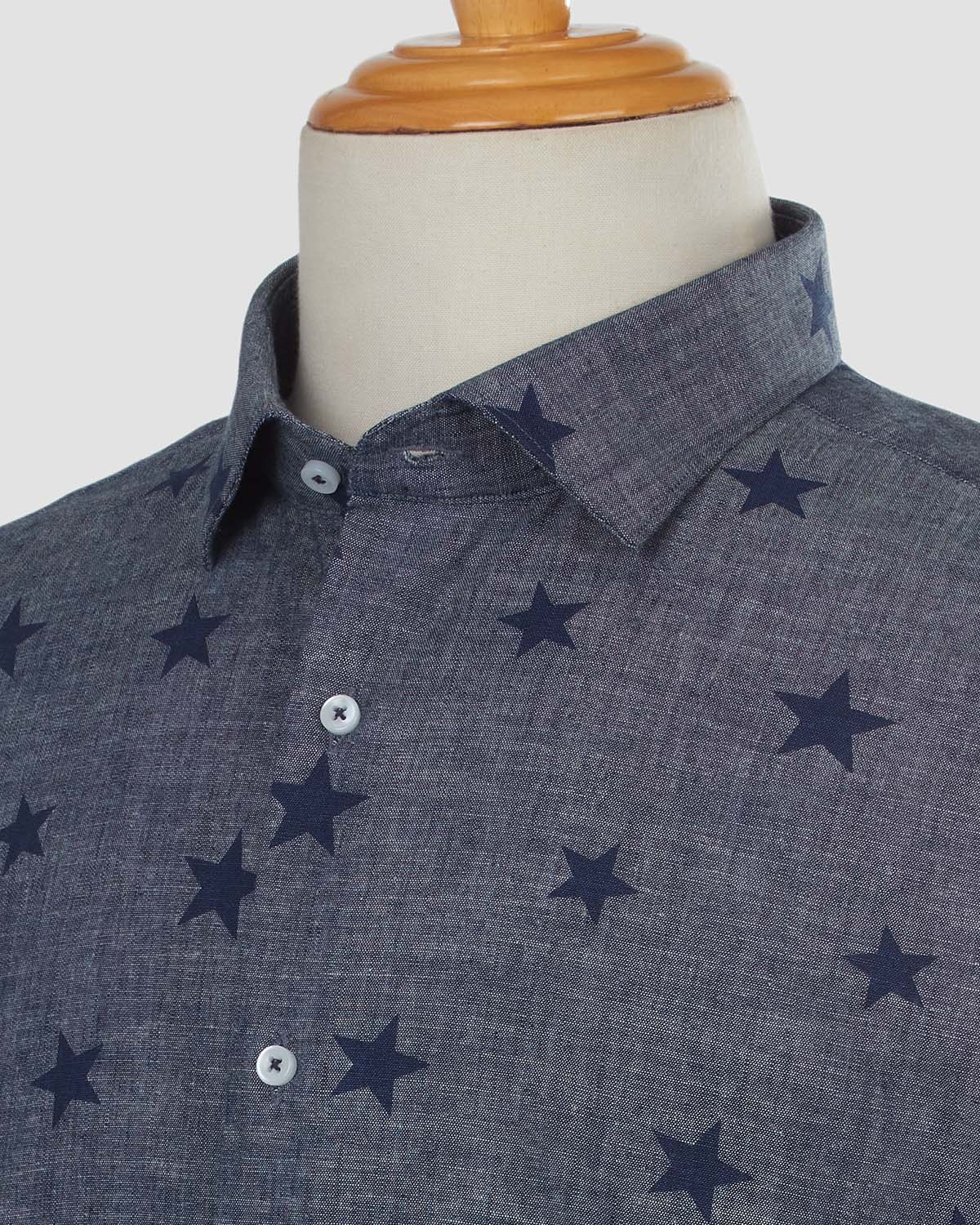 Bombay Shirt Company - Starry Night Denim Shirt