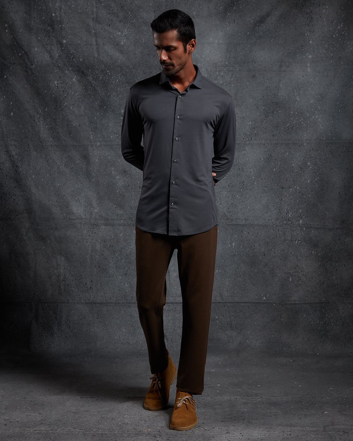 Grey Lava Knit Shirt