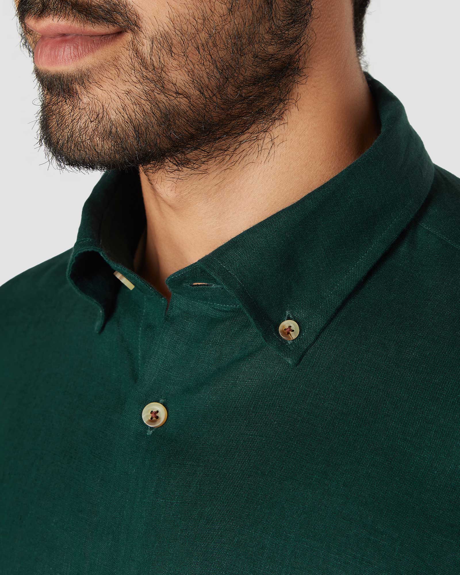 Bombay Shirt Company - Emerald Night Linen Shirt