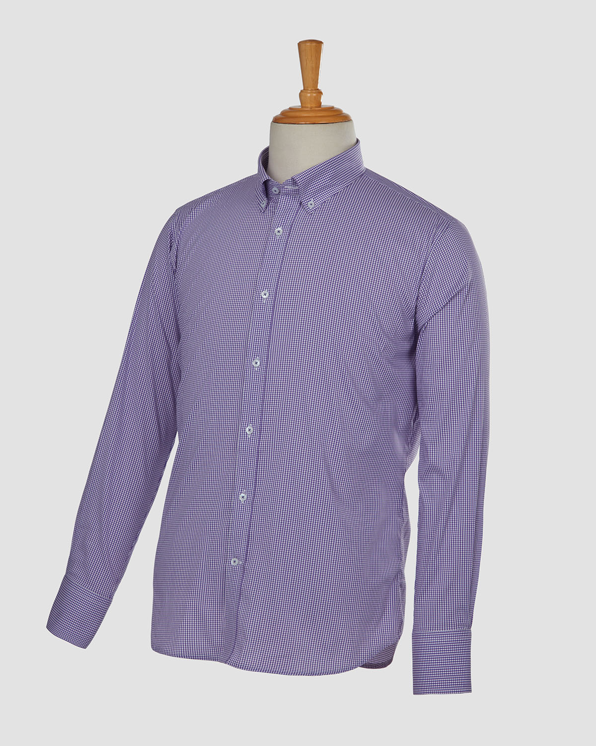 Bombay Shirt Company - Luthai Mulberry Grid Checked Shirt