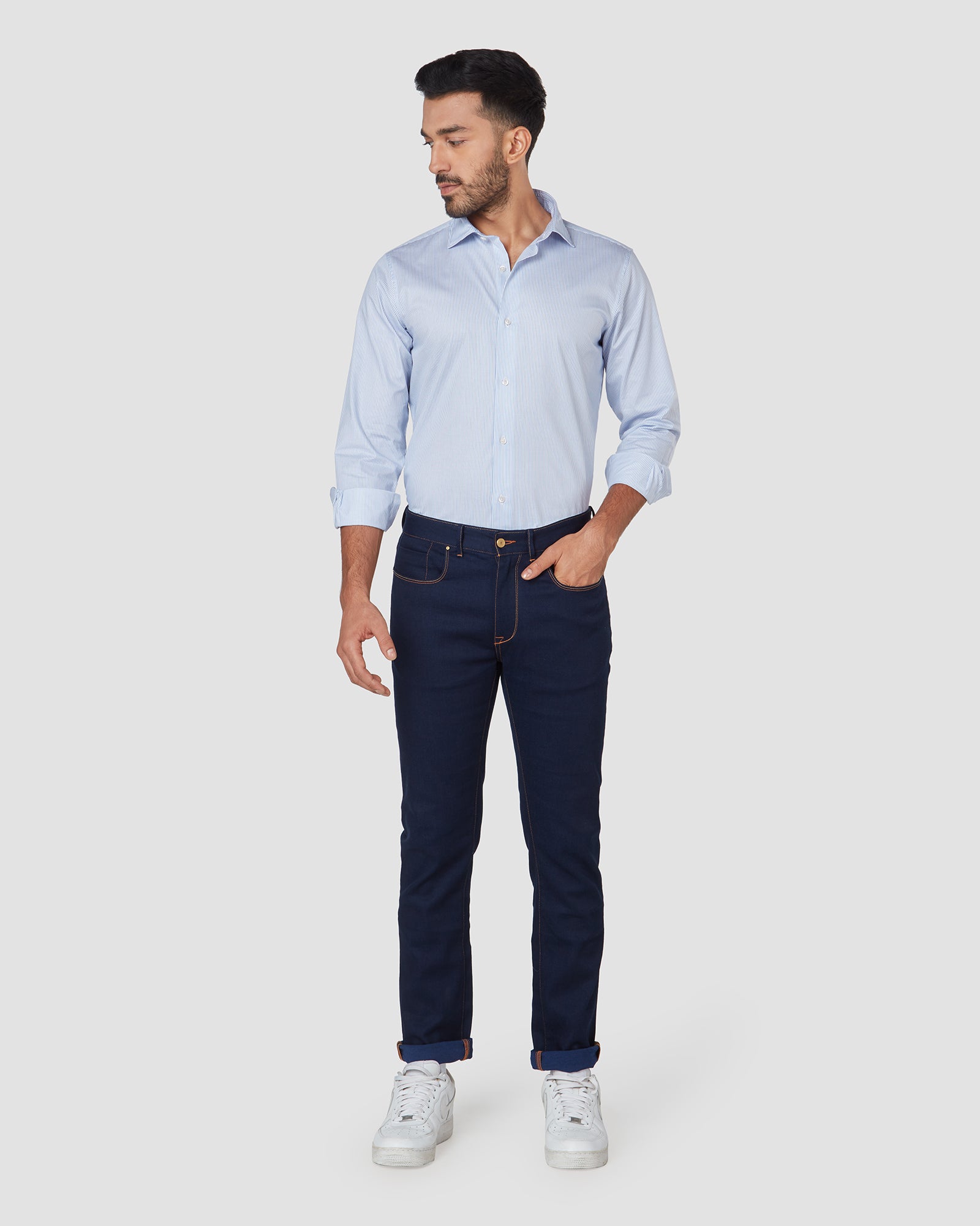 Bombay Shirt Company - Monti Sky Flip Striped Shirt