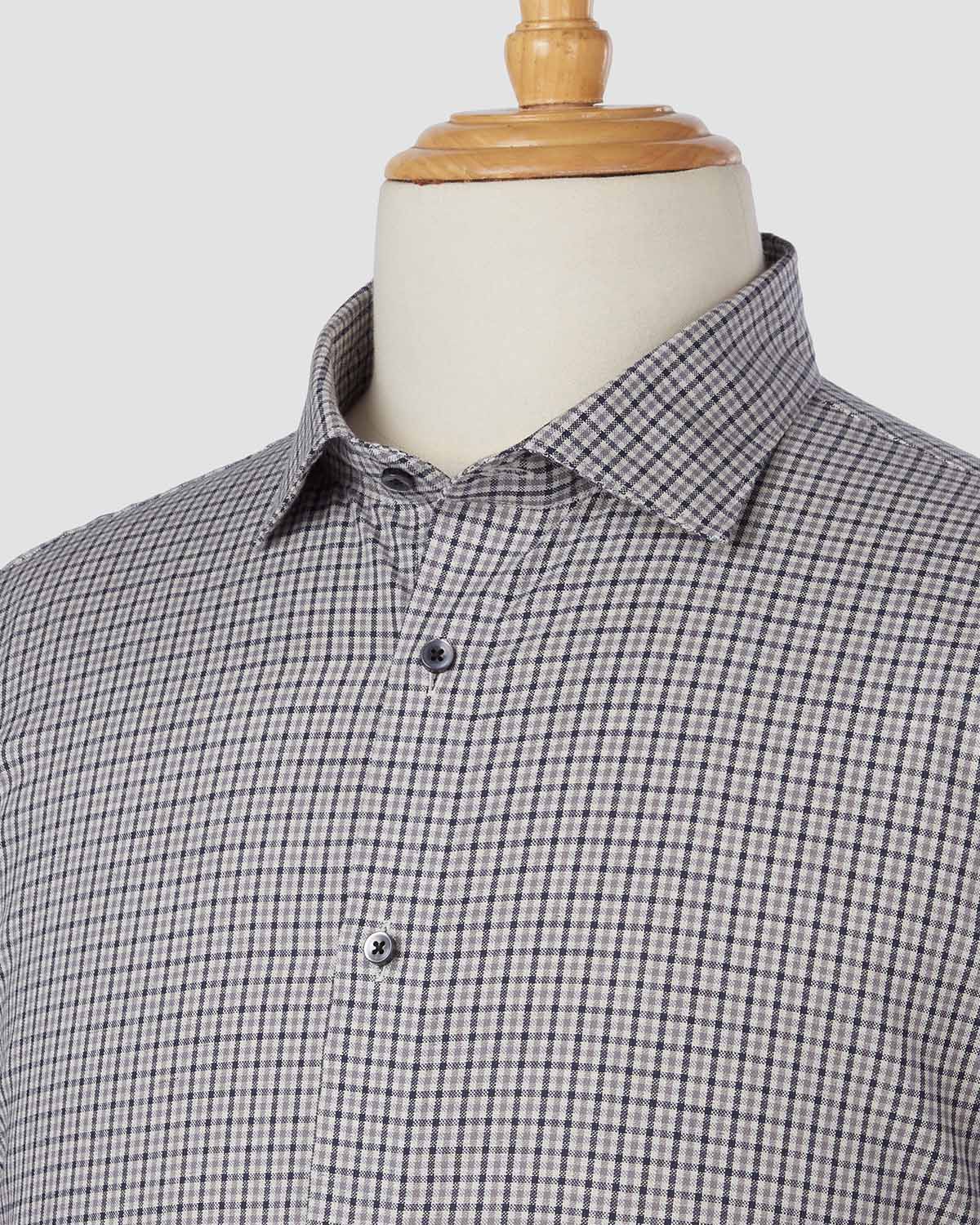 Bombay Shirt Company - Somelos Truffle Checked Shirt